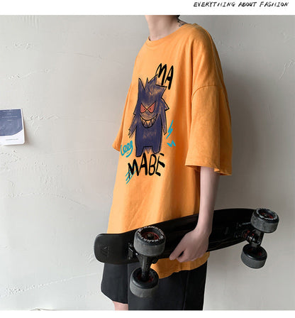 Cool oversize t-shirt with Pokémon Gengar print