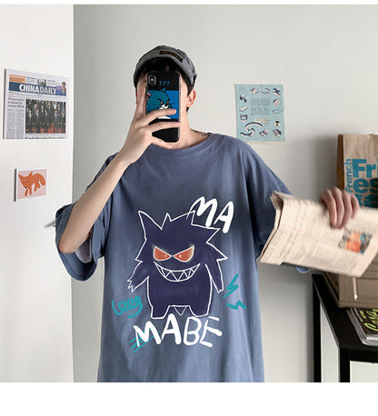 Cool oversize t-shirt with Pokémon Gengar print