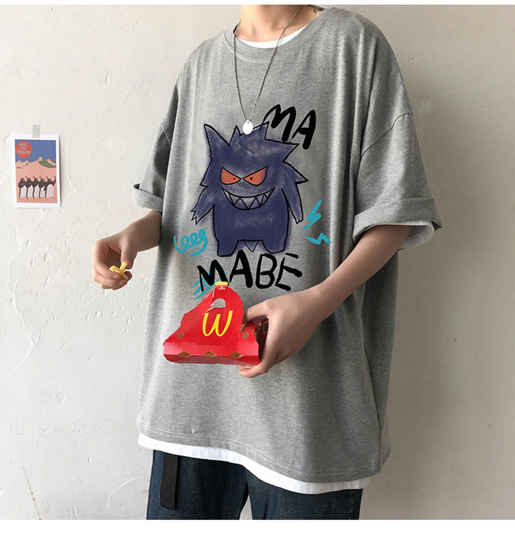 Cool oversize t-shirt with Pokémon Gengar print