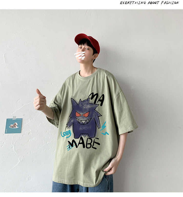Cool oversize t-shirt with Pokémon Gengar print
