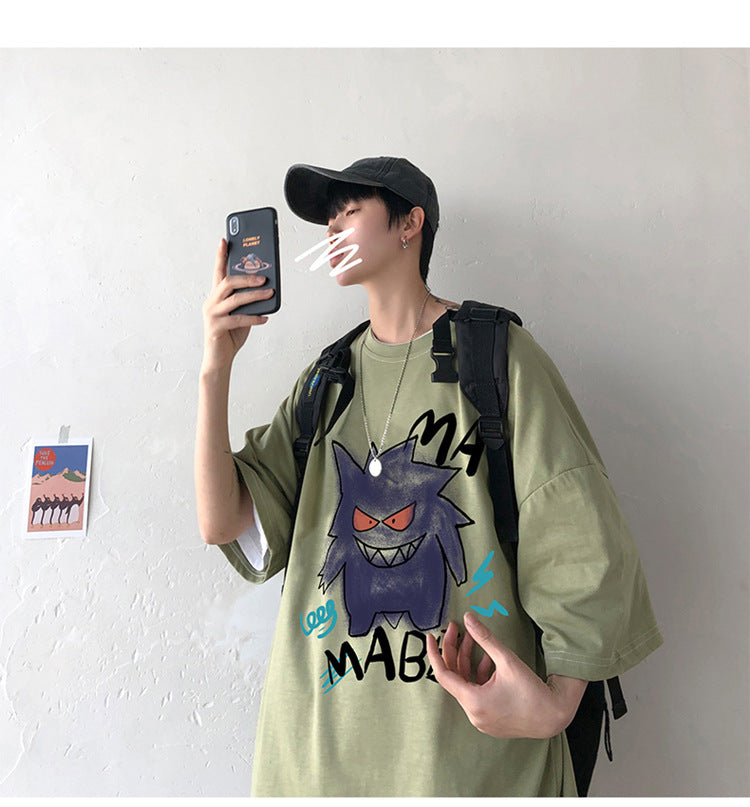 Cool oversize t-shirt with Pokémon Gengar print