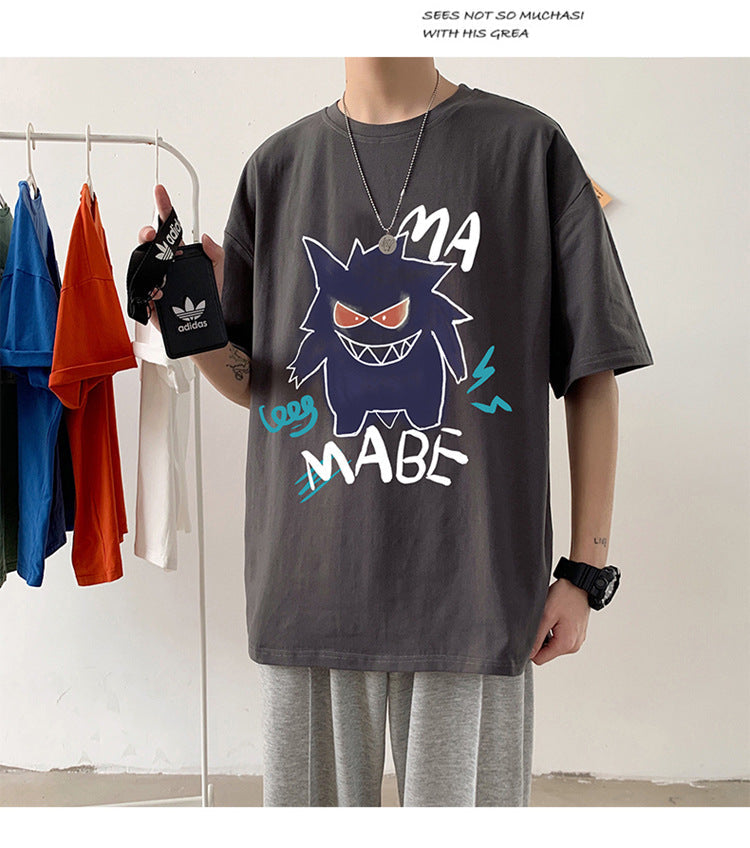 Cool oversize t-shirt with Pokémon Gengar print
