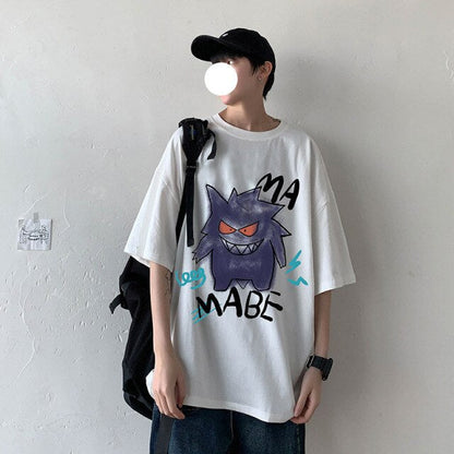 Cool oversize t-shirt with Pokémon Gengar print