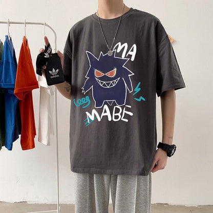 Cool oversize t-shirt with Pokémon Gengar print