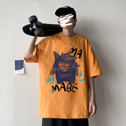 Cool oversize t-shirt with Pokémon Gengar print
