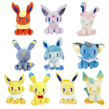 Set of 10 Eevee developments cuddly toys (approx. 17cm)