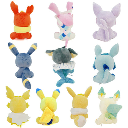 Set of 10 Eevee developments cuddly toys (approx. 17cm)
