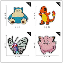 16 pcs. Pokemon fabric patches to sew on