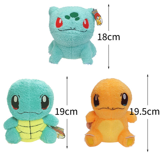 3-piece Pokémon plush figures region collection