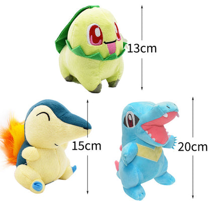 3-piece Pokémon plush figures region collection