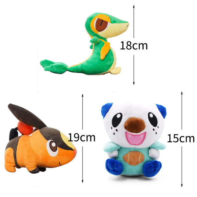 3-piece Pokémon plush figures region collection