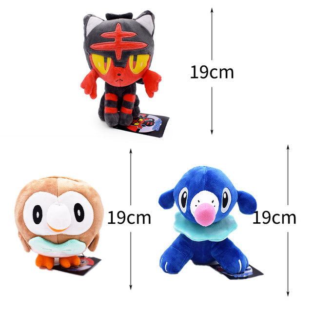 3-piece Pokémon plush figures region collection
