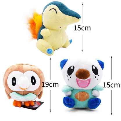 3-piece Pokémon plush figures region collection
