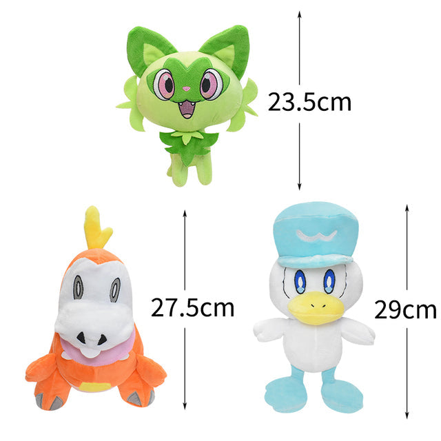3-piece Pokémon plush figures region collection