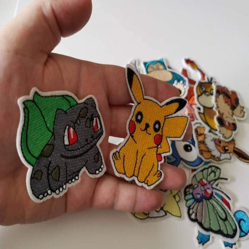 16 pcs. Pokemon fabric patches to sew on