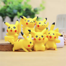6 Pikachu PVC Pokeball figures (about 4 cm)