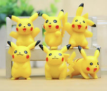 6 Pikachu PVC Pokeball figures (about 4 cm)