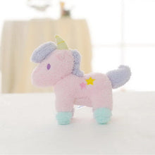 Colorful cuddly wuschel unicorn soft toys