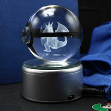 Charizard Glurak Crystal Pokemon Go Ball with 3D Effect