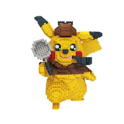 Detective Pikachu building block model (15cm x 15cm x 15cm)