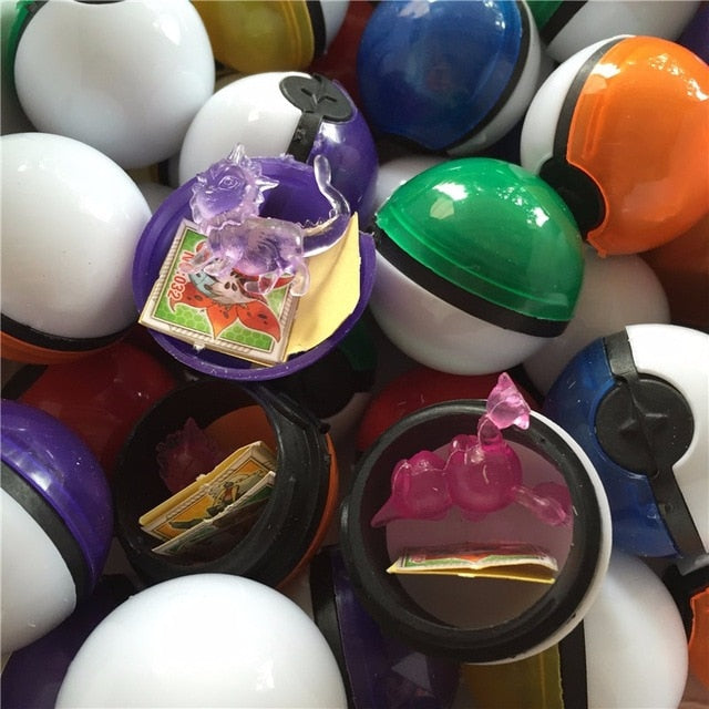 180 pokeballs / pokeballs (approx. 3.5cm) with figure and sticker