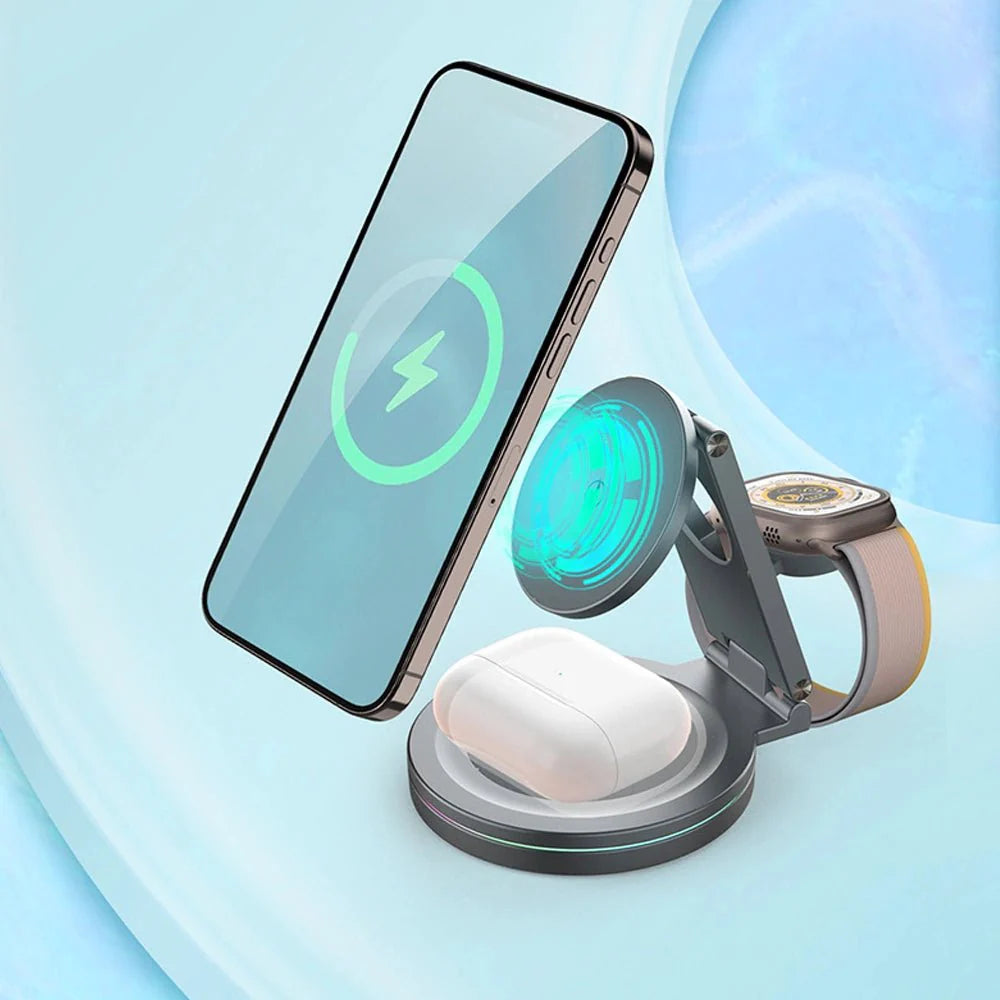 QuantumShift 3 in 1 MagSafe 충전기 