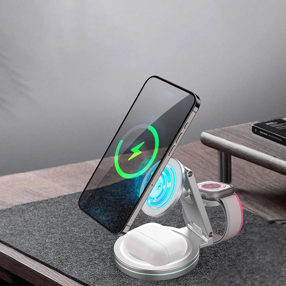 QuantumShift 3 in 1 MagSafe 충전기 