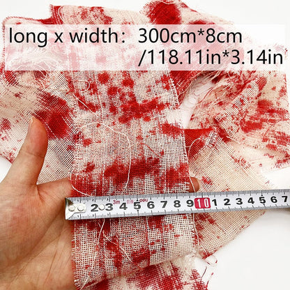 Hallowick 3m Bloody Cloth Strips for Halloween