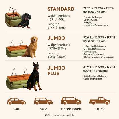Urban Voyager Dog Car Booster Bed