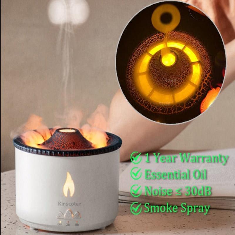 Volcanic Flame Aroma Diffuser – Quiet and Efficient Humidifier