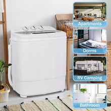 13LB Compact Washing Machine with Twin Tub for Wash and Spin Dry